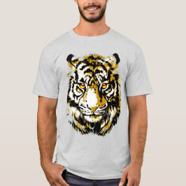 Realistisk tiger - Coola Tiger Head Teckning T Shirt