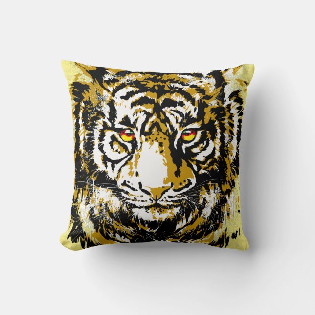 Realistisk tiger Dekorativ kudde - Lejona Dekorati (Framsida)