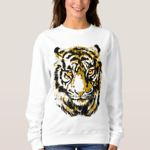Realistisk tigertröja - Coola Tiger Head T Shirt