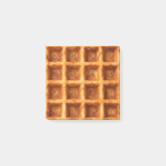 Realistisk Toastad Fyrkantig Våffel Matdesign Post-it Block