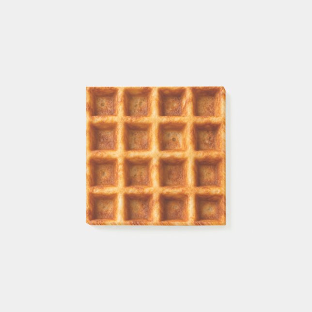 Realistisk Toastad Fyrkantig Våffel Matdesign Post-it Block (Framsida)