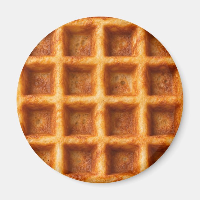 Realistisk Toastad Vaffel Matdesign Magnet (Framsidan)