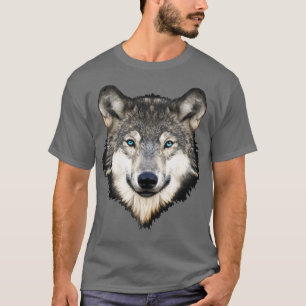 Realistisk Varg Ansikte T Shirt