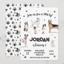 Realistisk vattenfärgsFödelsedagsfest i Hundar, al