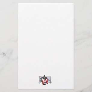 realistisk vektorillustration av ishockeygoalie brevpapper
