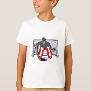 realistisk vektorillustration av ishockeygoalie t-shirt