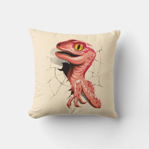 Realistisk Velociraptor Dinosaur Hatching Kudde