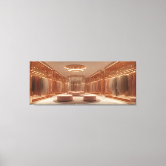 realistisk virtuell utrustningsrum för mode canvastryck