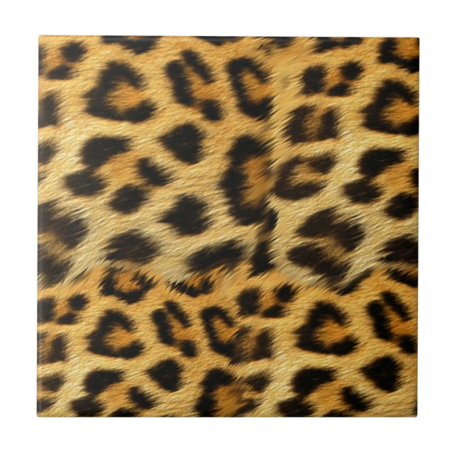 Realistiska accessoarer med leopardmönster - trend kakelplatta (Framsidan)