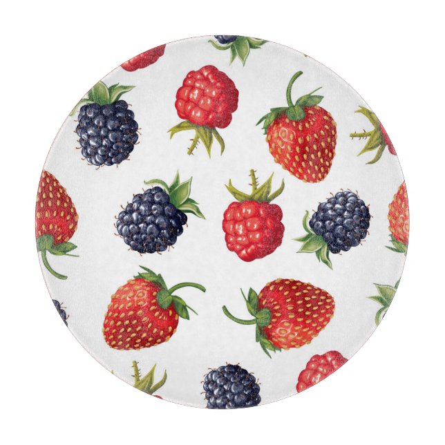Realistiska berries Delicious Seamless Mönster (Framsidan)