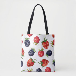 Realistiska berries Delicious Seamless Mönster Tygkasse