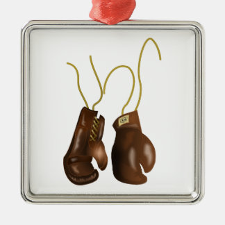 Realistiska boxninghandskar julgransprydnad metall