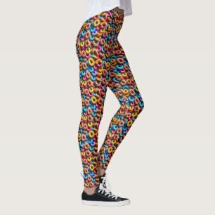 Realistiska donuts leggings