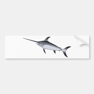 Realistiska grått-/grå färgSwordfish Bildekal