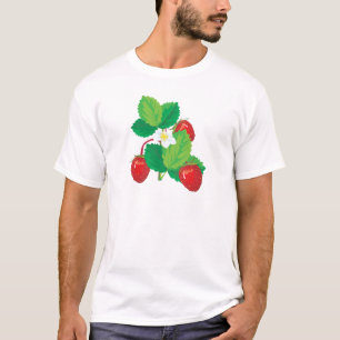 realistiska jordgubbar t-shirt