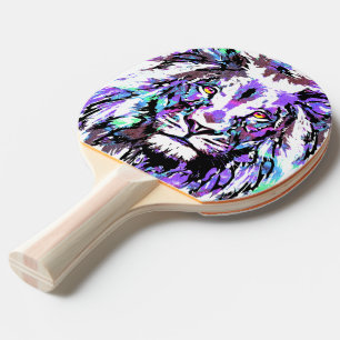 Realistiska Lejona huvuden - Lejon Ping Pong Paddl Pingisracket