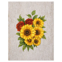 Realistiska Rustika Blommor Decoupage & Scrapbook