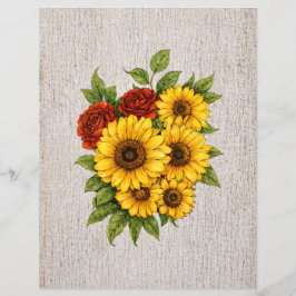 Realistiska Rustika Blommor Decoupage & Scrapbook