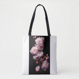 Realistiska svarta Sakura-blommor  Tygkasse