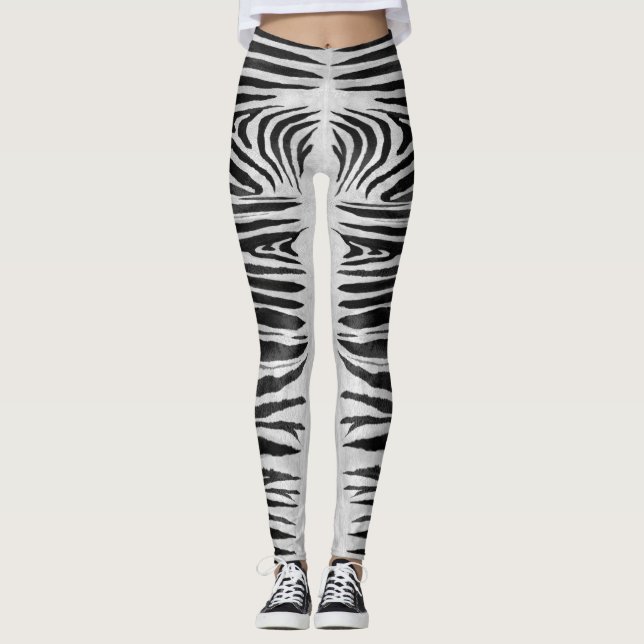 Realistiska zebraleggings leggings (Framsida)