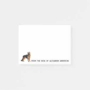 Realistiskt anpassade anteckningar för german shep post-it block