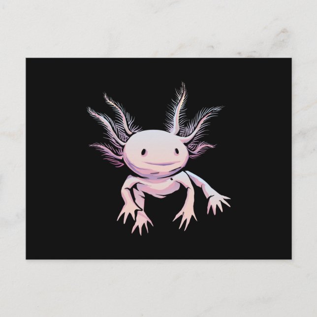 Realistiskt axolotldjur vykort (Framsida)