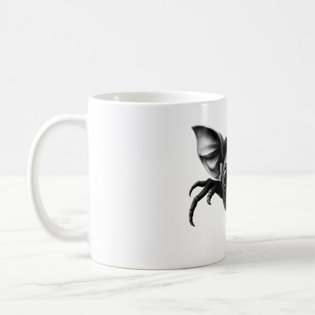 Realistiskt Aye Head Black & White T-Shirt Kaffemugg (Vänster)