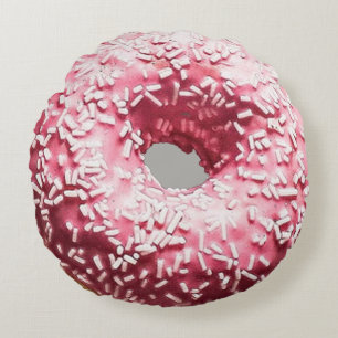 Realistiskt blodprov med Rosa Frosting & Sprinkles Rund Kudde