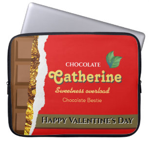 Realistiskt brun och röd Valentines Chocolate Funn Laptop Fodral