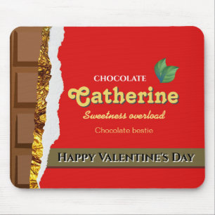 Realistiskt brun och röd Valentines Chocolate Funn Musmatta