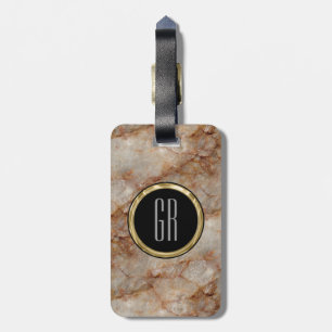 Realistiskt bruna faux marble Stone Mönster Bagagebricka