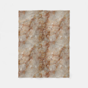 Realistiskt bruna faux marble Stone Mönster Fleecefilt