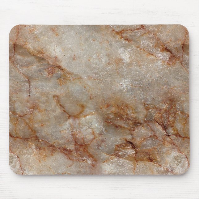 Realistiskt bruna faux marble Stone Mönster Musmatta (Framsidan)