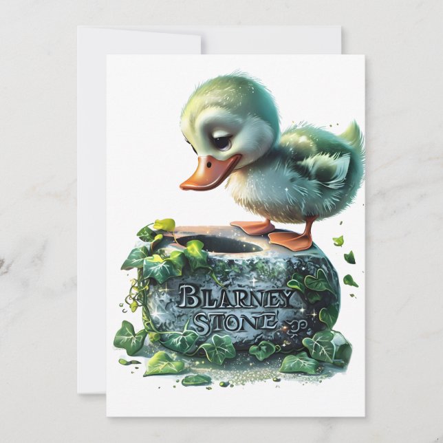 Realistiskt dubbelsidigt kissande som ger Blarney  Inbjudningar (Framsida)