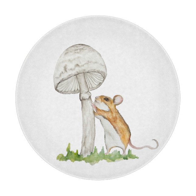 Realistiskt en lustig mus och svamp från fält (Framsidan)