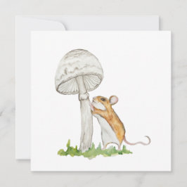 Realistiskt en lustig mus och svamp från fält