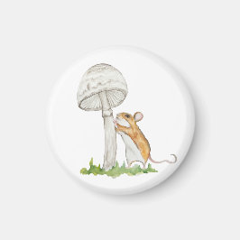 Realistiskt en lustig mus och svamp från fält magnet