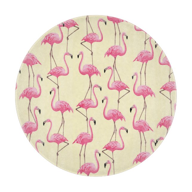 Realistiskt Flamingo Bird Lodrät Mönster (Framsidan)