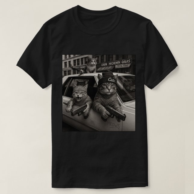 Realistiskt Gangsta-katortens stadsmiljö - Trendig T Shirt (Design framsida)