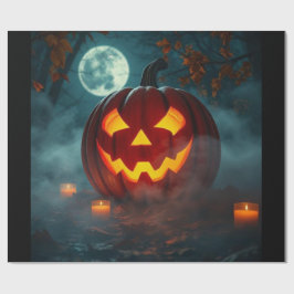 Realistiskt Halloween-pumpa-presentinslag – Begrän Presentpapper