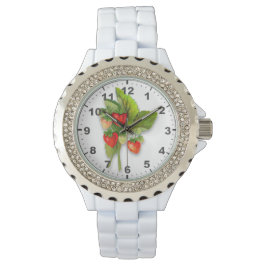 Realistiskt jordgubbsbär Teckning Armbandsur