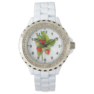 Realistiskt jordgubbsbär Teckning Armbandsur