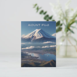 Realistiskt landskap med Mount Fuji Japan Resa Vykort