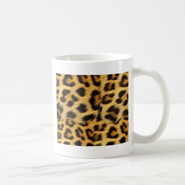 Realistiskt leopard päls-trycktillbehör - trendig kaffemugg (Höger)