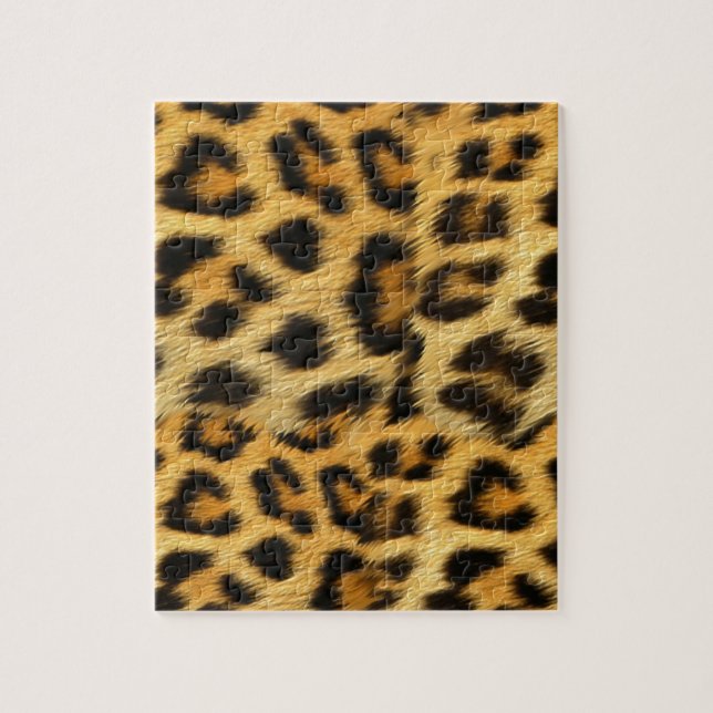 Realistiskt leopard päls-trycktillbehör - trendig pussel (Vertikal)