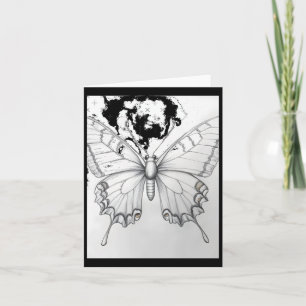 Realistiskt monarch Butterfly Pencil Teckning Stic Kort
