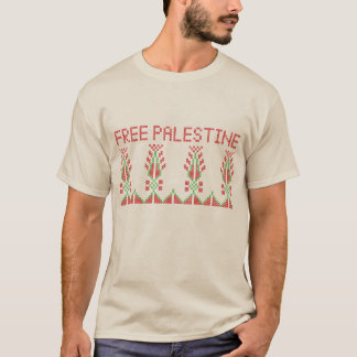 Realistiskt palestinskt Tatreez Embroidery Mönster T Shirt