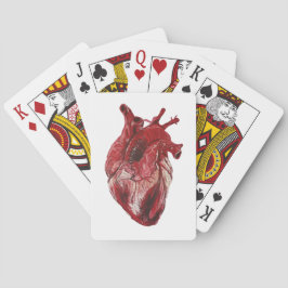 Realistiskt rött hjärta casinokort