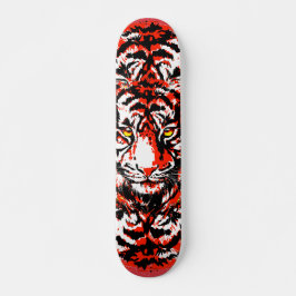 Realistiskt rött tigerhuvud - Skateboard