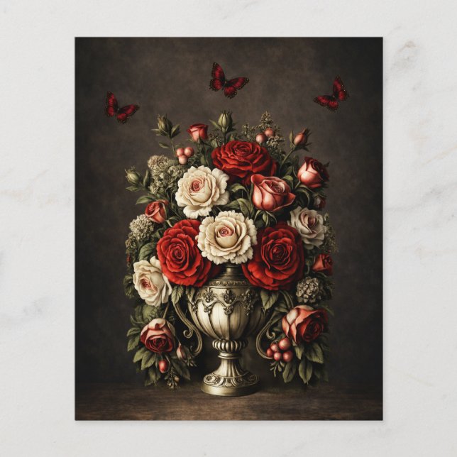 Realistiskt Rustika Blommor & Fjärilar Scrapbook (Framsida)